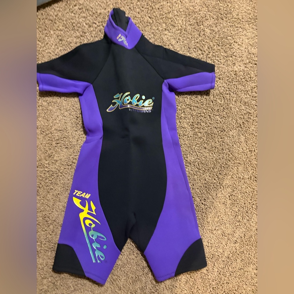 Hobie Women's Black and Purple Shorty Wetsuit